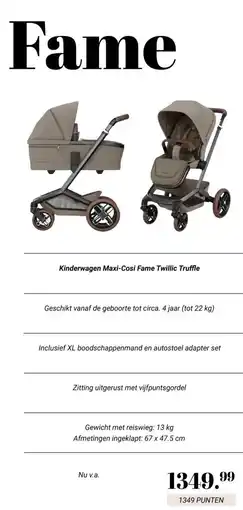Van Asten BabySuperstore Kinderwagen Maxi-Cosi Fame Twillic Truffle aanbieding