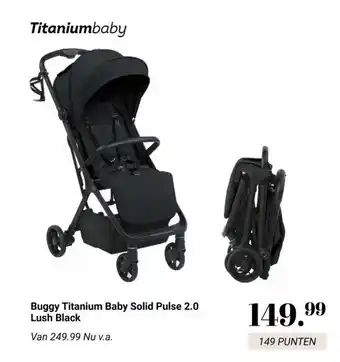 Van Asten BabySuperstore Buggy Titanium Baby Solid Pulse 2.0 Lush Black aanbieding
