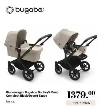 Van Asten BabySuperstore Kinderwagen Bugaboo Donkey5 Mono Compleet Black/Desert Taupe aanbieding