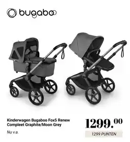 Van Asten BabySuperstore Kinderwagen Bugaboo Fox5 Renew Compleet Graphite/Moon Grey aanbieding