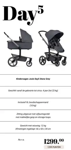 Van Asten BabySuperstore Kinderwagen Joolz Day5 Stone Grey aanbieding
