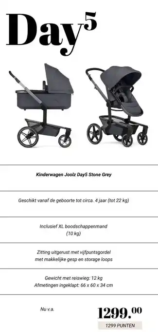 Van Asten BabySuperstore Kinderwagen Joolz Day5 Stone Grey aanbieding