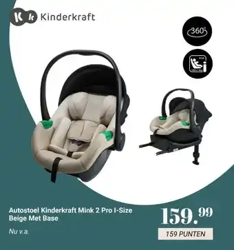 Van Asten BabySuperstore Autostoel Kinderkraft Mink 2 Pro I-Size Beige Met Base aanbieding