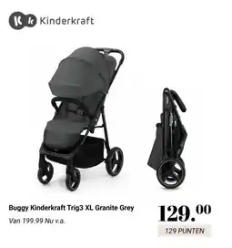 Van Asten BabySuperstore Buggy Kinderkraft Trig3 XL Granite Grey aanbieding