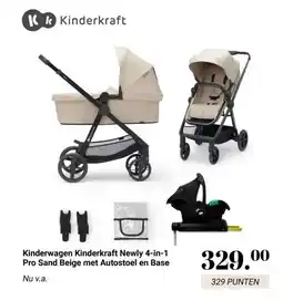 Van Asten BabySuperstore Kinderwagen Kinderkraft Newly 4-in-1 Pro Sand Beige met Autostoel en Base aanbieding