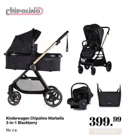 Van Asten BabySuperstore Kinderwagen Chipolino Marbella 3-in-1 Blackberry aanbieding