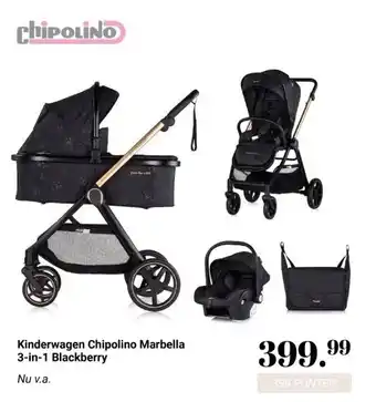 Van Asten BabySuperstore Kinderwagen Chipolino Marbella 3-in-1 Blackberry aanbieding