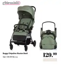 Van Asten BabySuperstore Buggy Chipolino Illusion Basil aanbieding