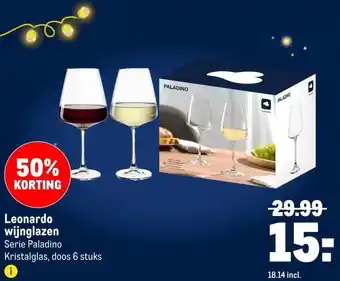 Makro Leonardo wijnglazen Serie Paladino aanbieding
