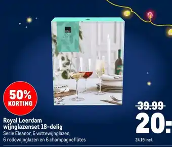 Makro Royal Leerdam wijnglazenset 18-delig aanbieding