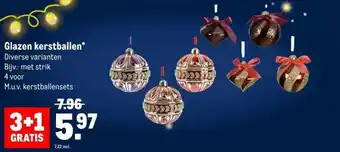 Makro Glazen kerstballen aanbieding