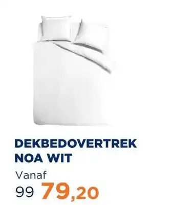 TotaalBED Dekbedovertrek Noa Wit 140 x 200/220 cm aanbieding