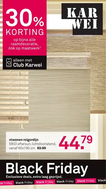 Karwei Vtwonen rolgordijn aanbieding
