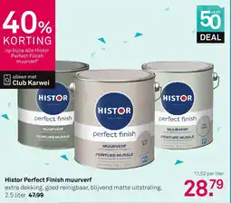 Karwei Histor Perfect Finish muurverf aanbieding