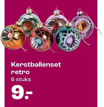 Kwantum Kerstballenset retro aanbieding