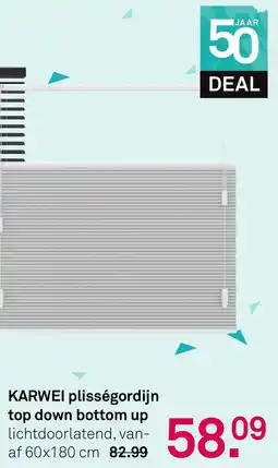 Karwei Karwei plisségordijn top down bottom up aanbieding