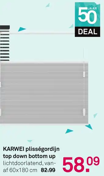Karwei Karwei plisségordijn top down bottom up aanbieding