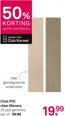 Karwei Click PVC vloer Manera aanbieding