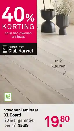 Karwei Vtwonen laminaat XL Board aanbieding