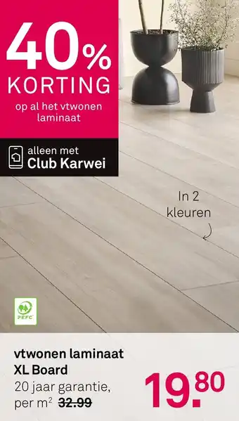 Karwei Vtwonen laminaat XL Board aanbieding