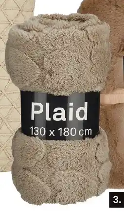 Karwei Fleece plaid hart bruin aanbieding