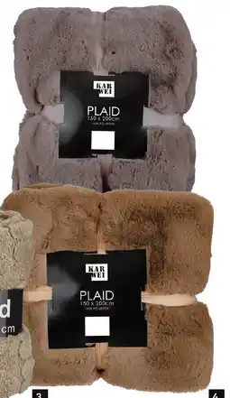 Karwei Faux fur plaid aanbieding