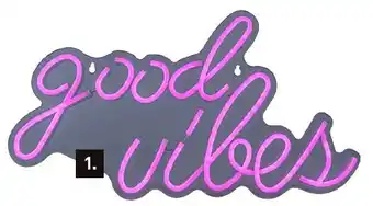Karwei Neon wandlamp Good Vibes aanbieding