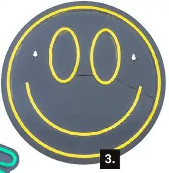 Karwei Neon wandlamp Smiley aanbieding