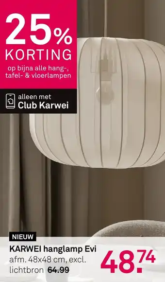 Karwei Karwei hanglamp Evi aanbieding