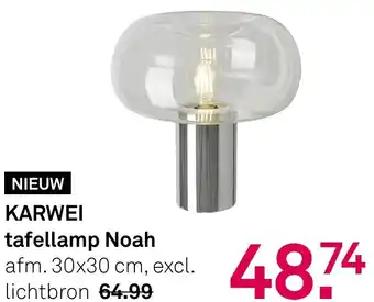 Karwei Karwei tafellamp Noah aanbieding