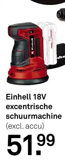 Karwei Einhell 18V excentrische schuurmachine aanbieding