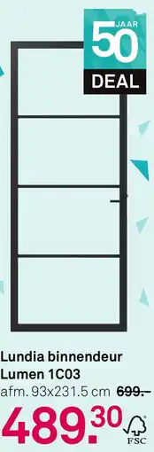 Karwei Lundia binnendeur Lumen 1C03 aanbieding