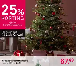 Karwei Kunstkerstboom Minnesota aanbieding