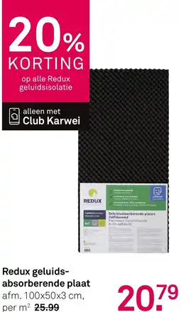 Karwei Redux geluidsabsorberende plaat aanbieding