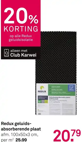 Karwei Redux geluidsabsorberende plaat aanbieding