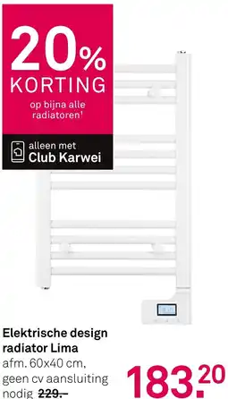 Karwei Elektrische design radiator Lima aanbieding
