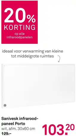 Karwei Sanivesk infraroodpaneel Porto aanbieding
