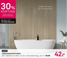 Karwei Lattenwand licht eiken aanbieding
