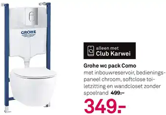 Karwei Grohe wc pack Como aanbieding