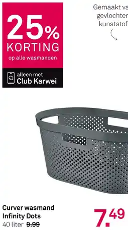 Karwei Curver wasmand Infinity Dots aanbieding