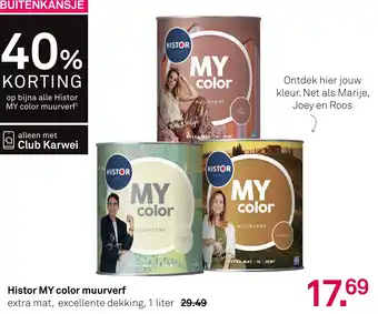 Karwei Histor MY color muurverf aanbieding