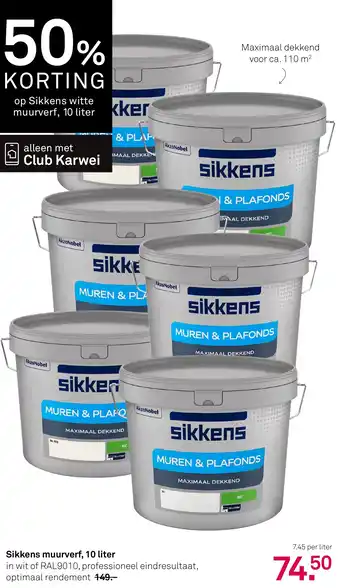 Karwei Sikkens muurverf aanbieding