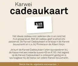 Karwei Karwei cadeaukaart aanbieding