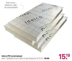 Karwei Idelco PIR isolatieplaat aanbieding