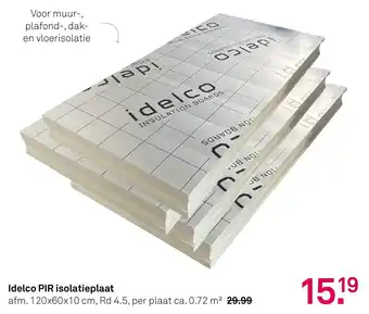 Karwei Idelco PIR isolatieplaat aanbieding