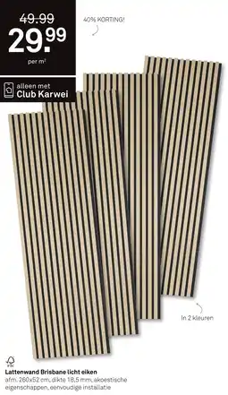 Karwei Lattenwand Brisbane licht eiken aanbieding