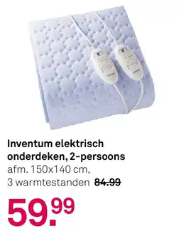 Karwei Inventum elektrisch onderdeken, 2-persoons aanbieding