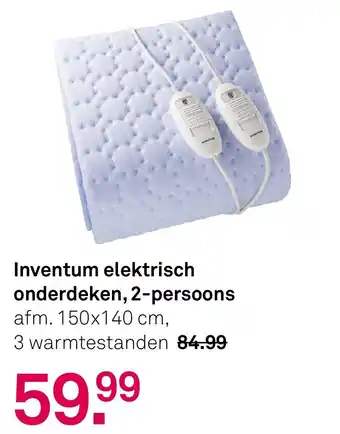 Karwei Inventum elektrisch onderdeken, 2-persoons aanbieding