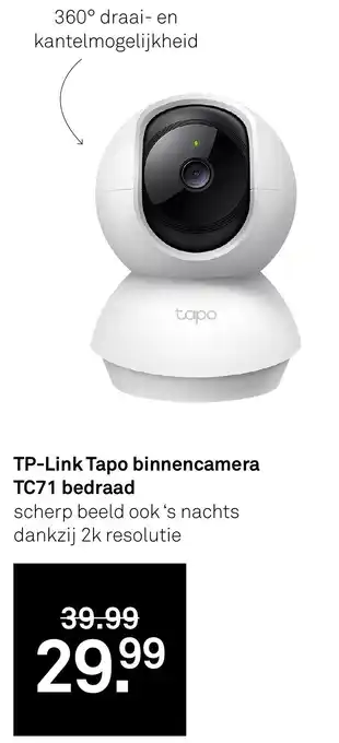 Karwei TP-Link Tapo binnencamera TC71 bedraad aanbieding