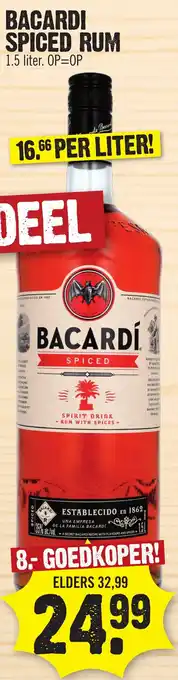 Super Dirck 3 Bacardi spiced rum aanbieding